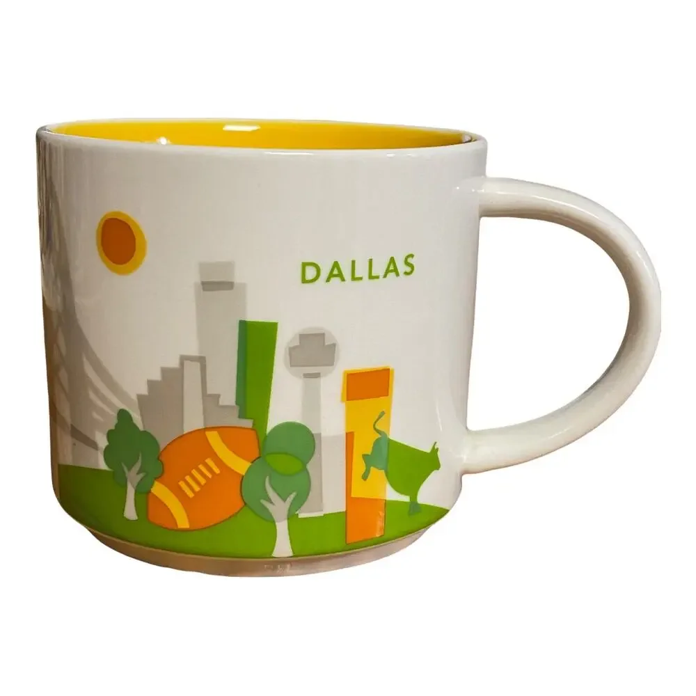 Starbucks Dallas Texas TX You Are Here Coffee Mug Cup 14oz 2015 Collectible